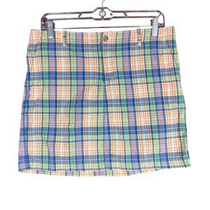 Peter Millar Womens Skirt Multicolor Madras Plaid 100% Cotton Small